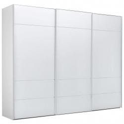 Moderní šatní skříň s posuvnými dveřmi bílá, 68x249x222 cm