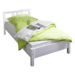 Tradiční dřevěná postel z masivu 100x200 cm, borovice bílá