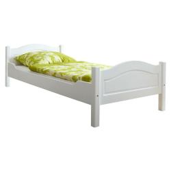 Venkovská tradiční postel z masivního dřeva jednolůžko 90x200 cm, bílá borovice