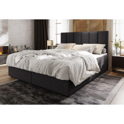Americká postel boxspring s úložným prostorem 180x200, vysoké čelo, tmavě šedá
