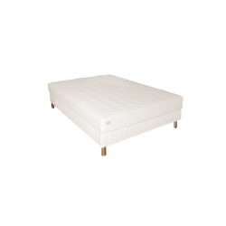Jednolůžková čalouněná postel bez čela bílá 90x200 cm, včetně matrace