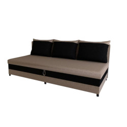 Levná americká postel 180x200 do ložnice, včetně matrace, černá / hnědá