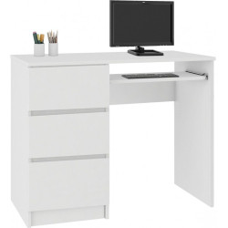 Malý pracovní stůl se šuplíky pro školáka / studenta 90 cm bílý